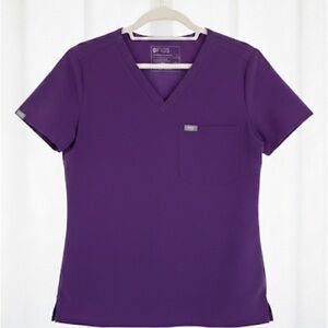FIGS Catarina Digital Purple (2193) One-pocket Scrub Top -   Small